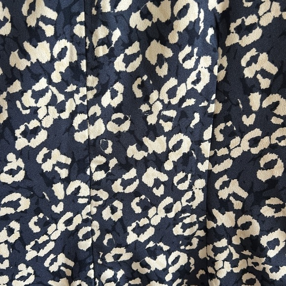 Banana Republic Factory Blue Black White Print Sheath Sleeveless Dress Size 5 - Picture 7 of 7